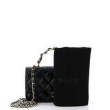 Classic Single Flap Chain Top Handle Bag Quilted Lambskin Mini