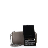 CC Double Zip Clutch with Chain Quilted Lambskin