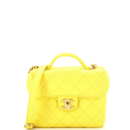 Handy Box Vanity Case Quilted Caviar