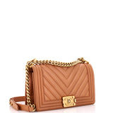 Boy Flap Bag Chevron Calfskin Old Medium