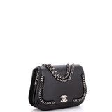 Braided Chic Flap Bag Calfskin Small