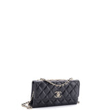 Trendy Chain CC Wallet on Chain Quilted Lambskin