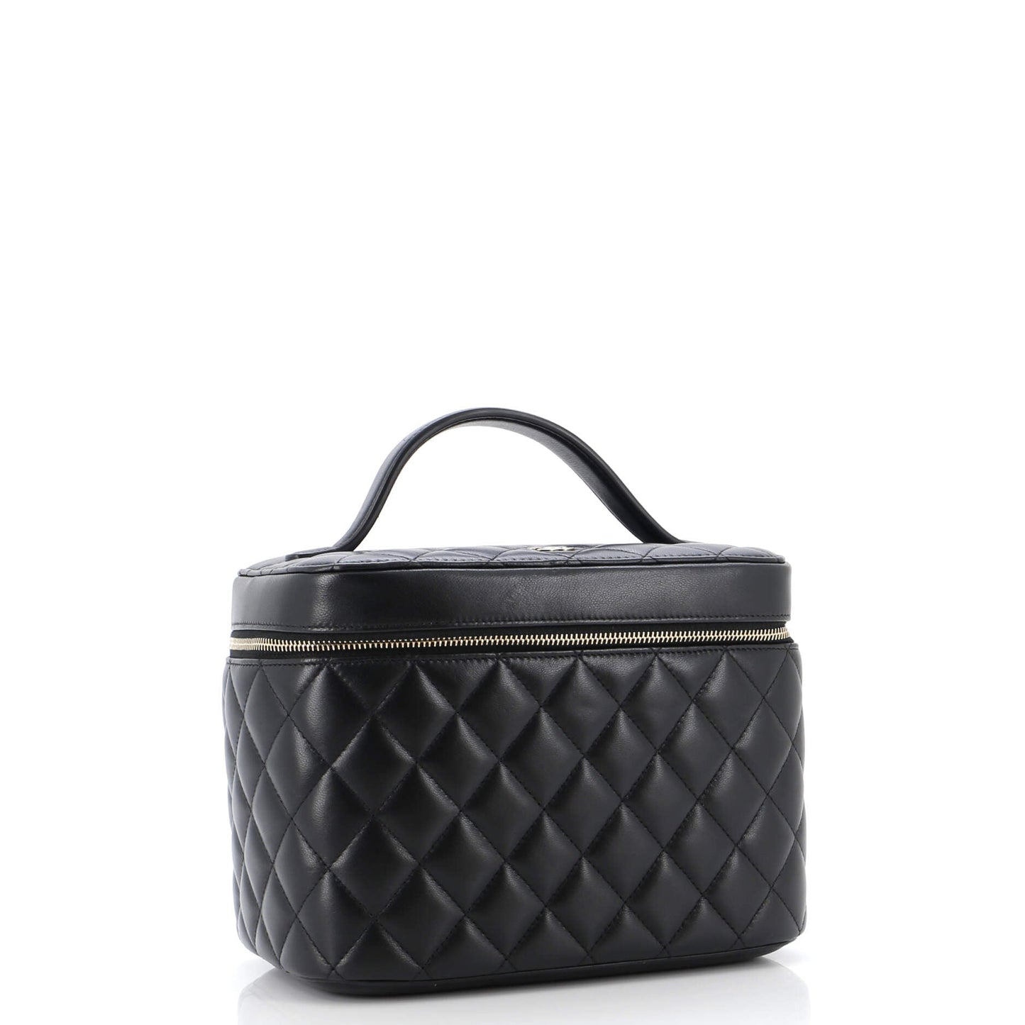 Cosmetic Case Quilted Lambskin Small