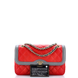 Two Tone Flap Bag Quilted Lambskin Small