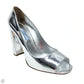 Shoes Luxury Designer By Prada In Silver, Size: 8