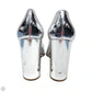 Shoes Luxury Designer By Prada In Silver, Size: 8