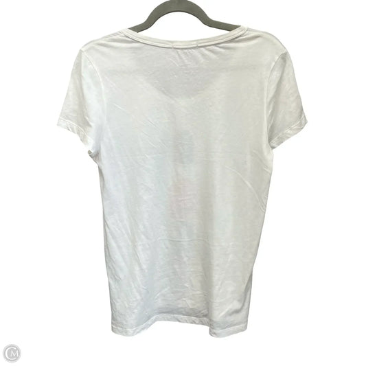Top Short Sleeve Luxury Designer By Burberry In White, Size: M