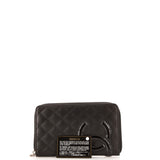 Cambon Zip Around Organizer Wallet Quilted Lambskin