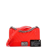 Boy Flap Bag Chevron Lambskin Old Medium