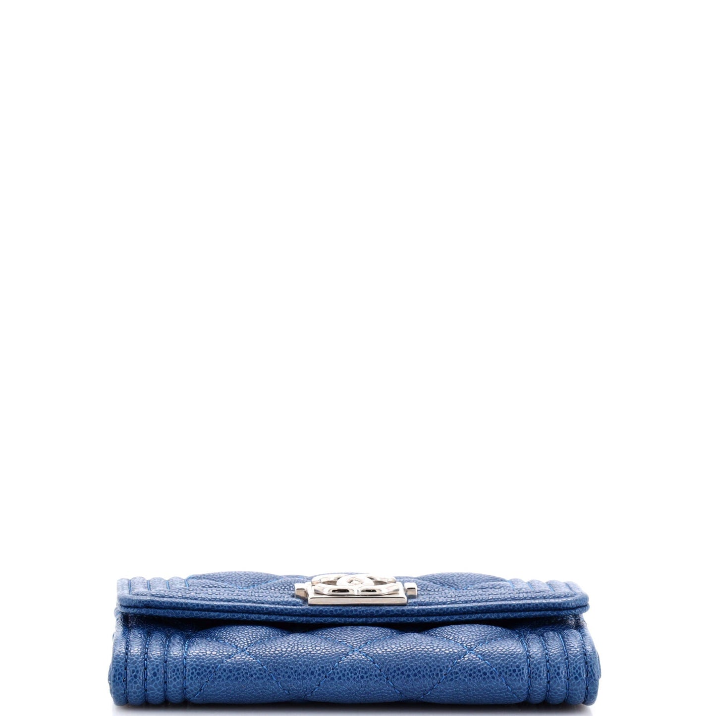 Boy Flap Card Case Quilted Caviar