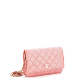 Wallet on Chain Quilted Iridescent Caviar