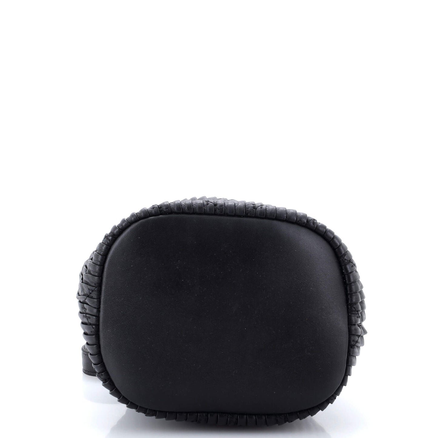 Coco Pleats Drawstring Bag Pleated Crumpled Calfskin Small