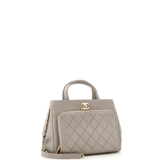 Business Affinity Tote Quilted Caviar Small