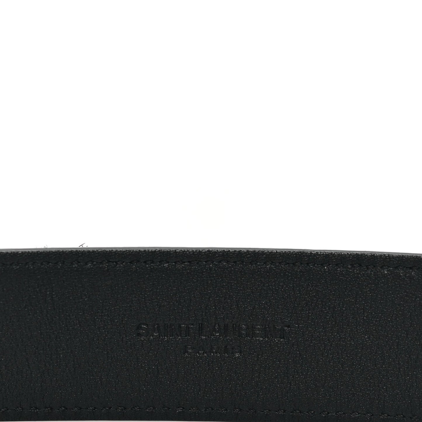 Saint Laurent Suede Calfskin Monogram Square Buckle Belt 90 36 Black