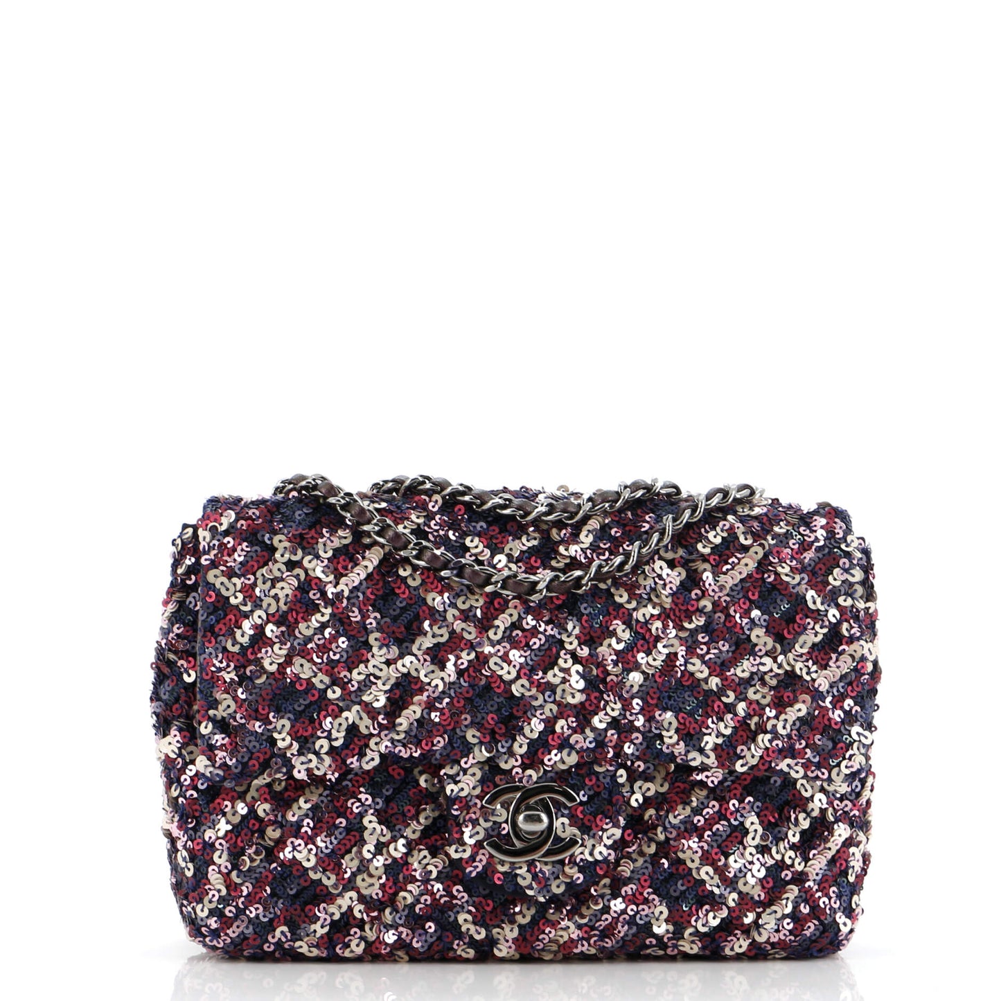Classic Single Flap Bag Sequins Mini