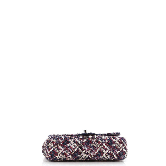Classic Single Flap Bag Sequins Mini