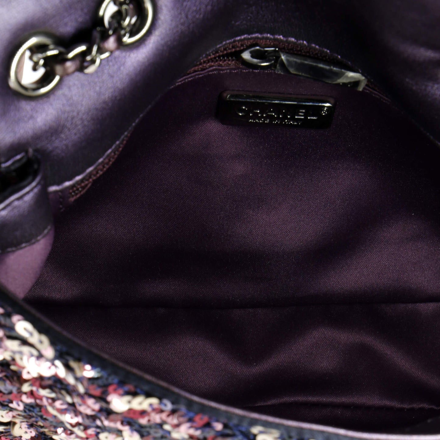 Classic Single Flap Bag Sequins Mini