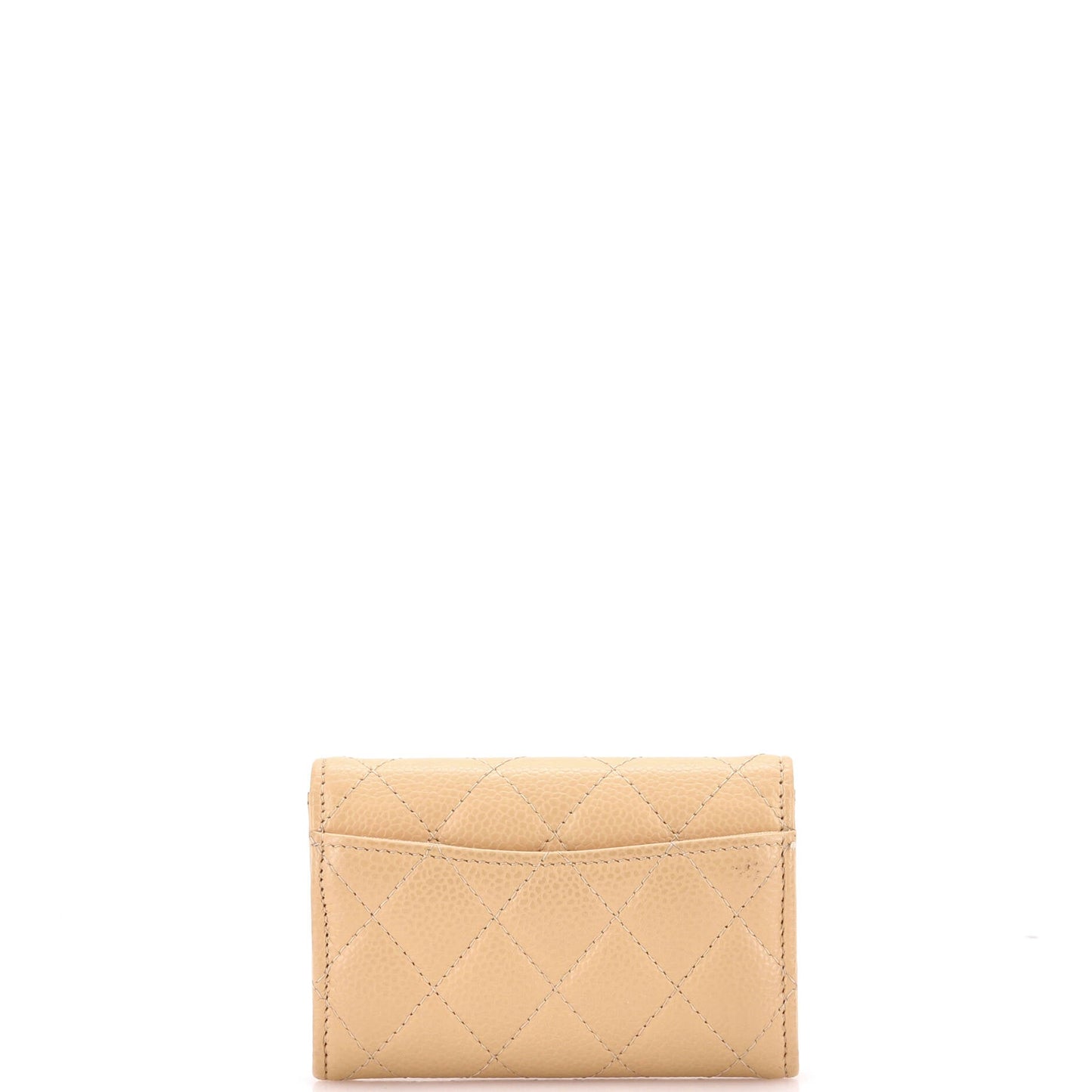 Classic Flap Card Case Quilted Caviar