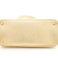 Prada Gold Metallic Saffiano Leather Double Zip Handbag