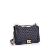 Boy Flap Bag Chevron Lambskin New Medium
