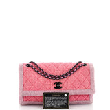Two Tone Flap Bag Quilted Tweed Small