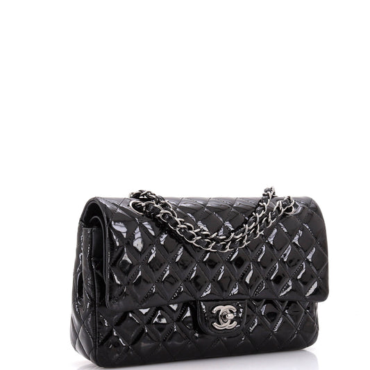 Classic Double Flap Bag Quilted Patent Medium