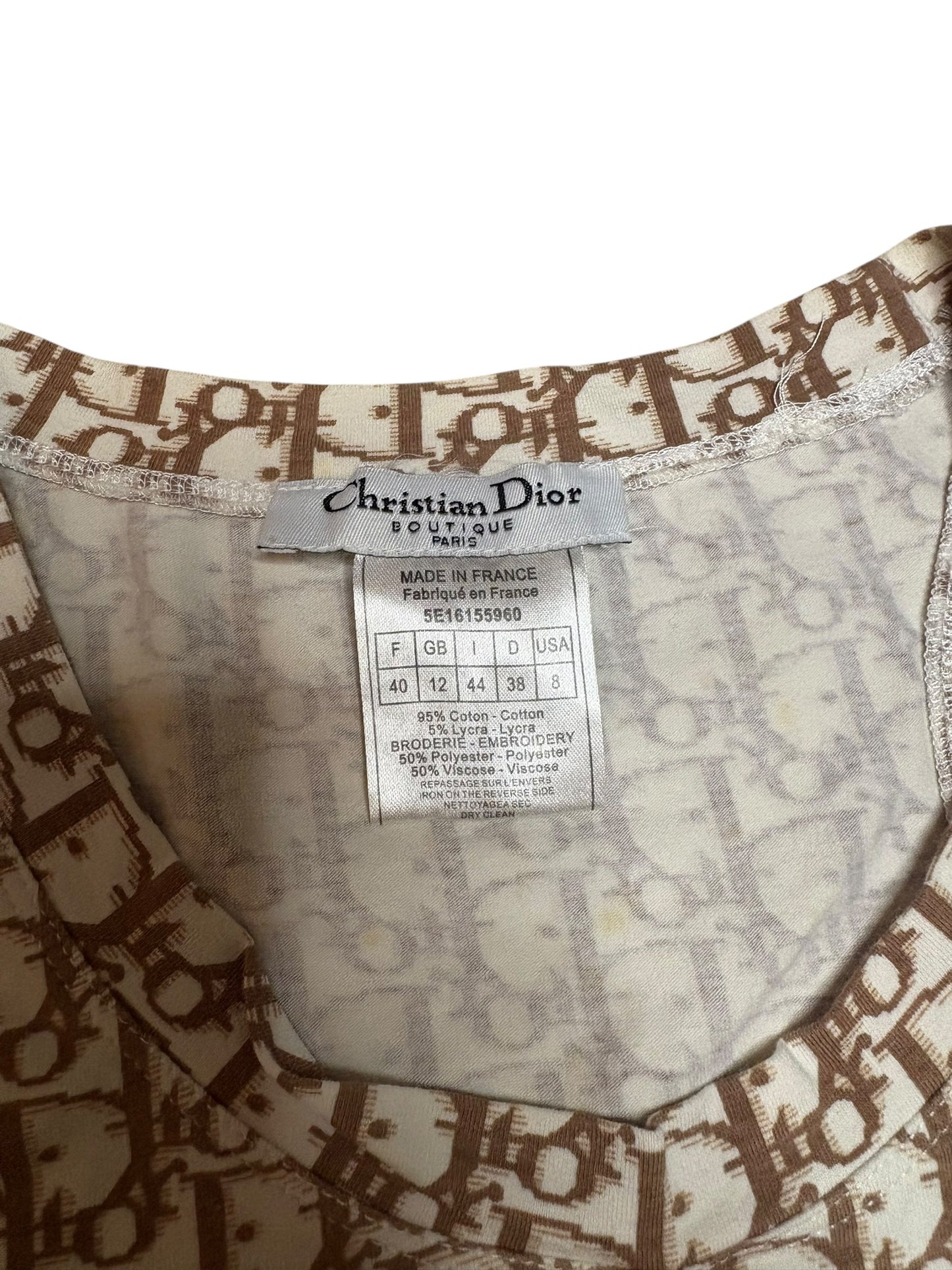 Christian Dior Trotter Embroidered   Tank Top