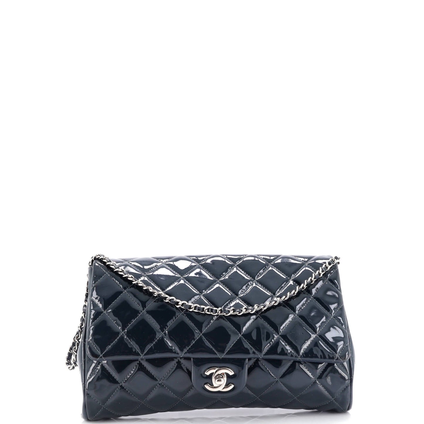Clutch with Chain Quilted Patent