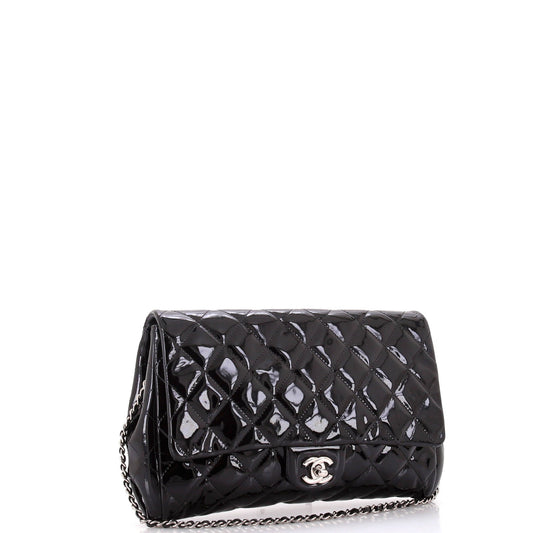 Clutch with Chain Quilted Patent