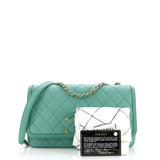 Filigree Flap Bag Quilted Caviar Medium