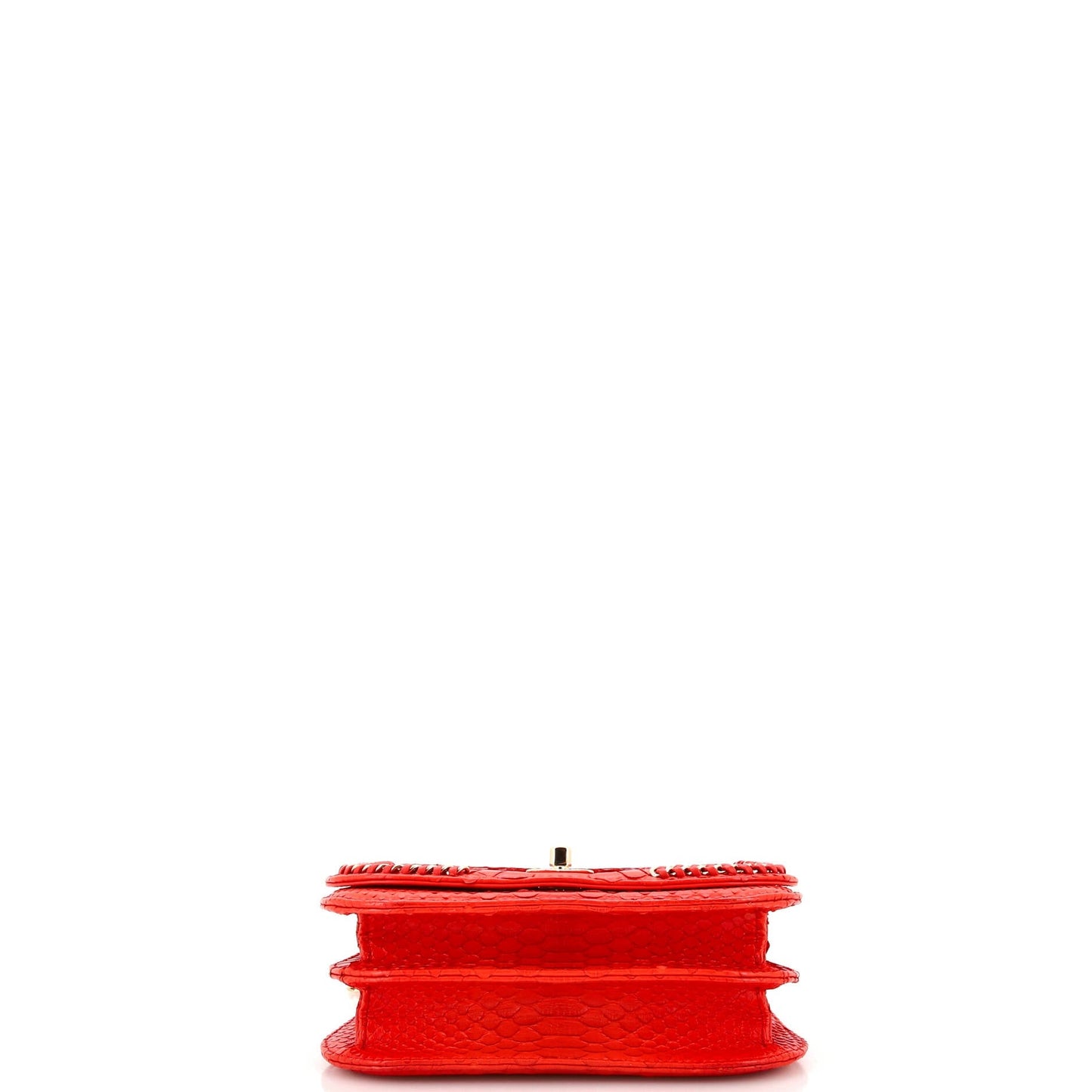 Braided Chic Flap Bag Python Small
