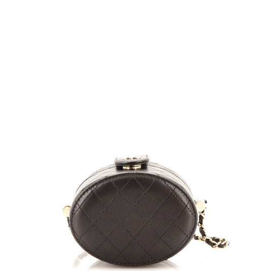 CC Allure Vanity Case with Chain Quilted Lambskin Mini