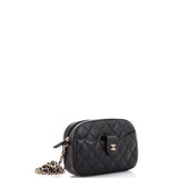Slip Pocket Camera Case Bag Quilt Lambskin Mini
