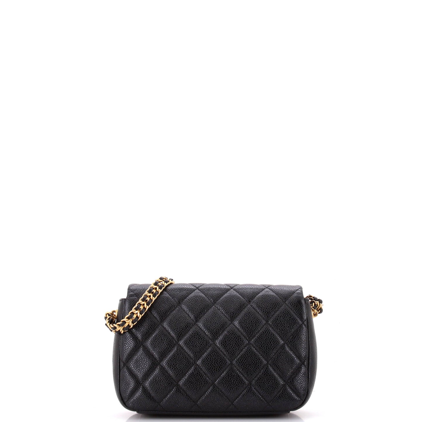 Chain Soul Flap Bag Quilted Caviar Small