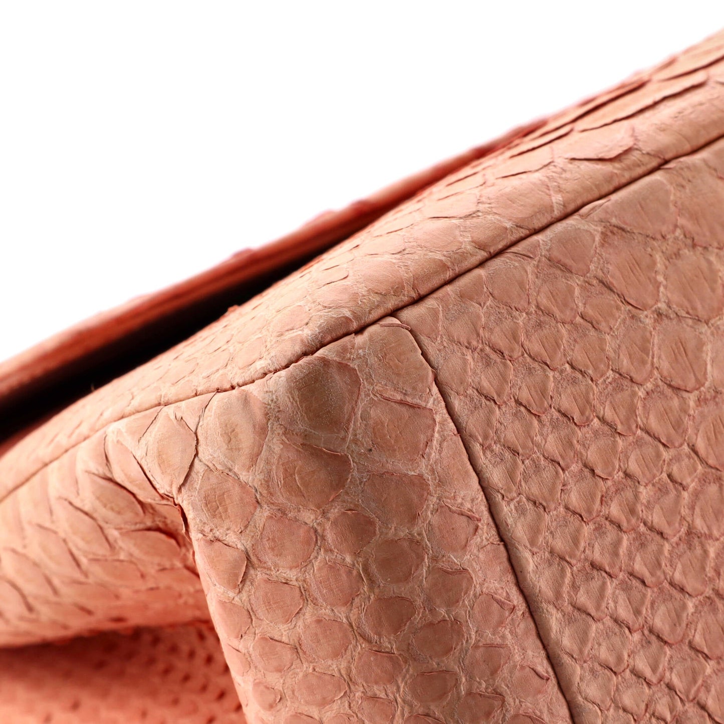 Classic Double Flap Bag Matte Python Jumbo