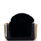 Top Handle Boy Flap Bag Fur Small
