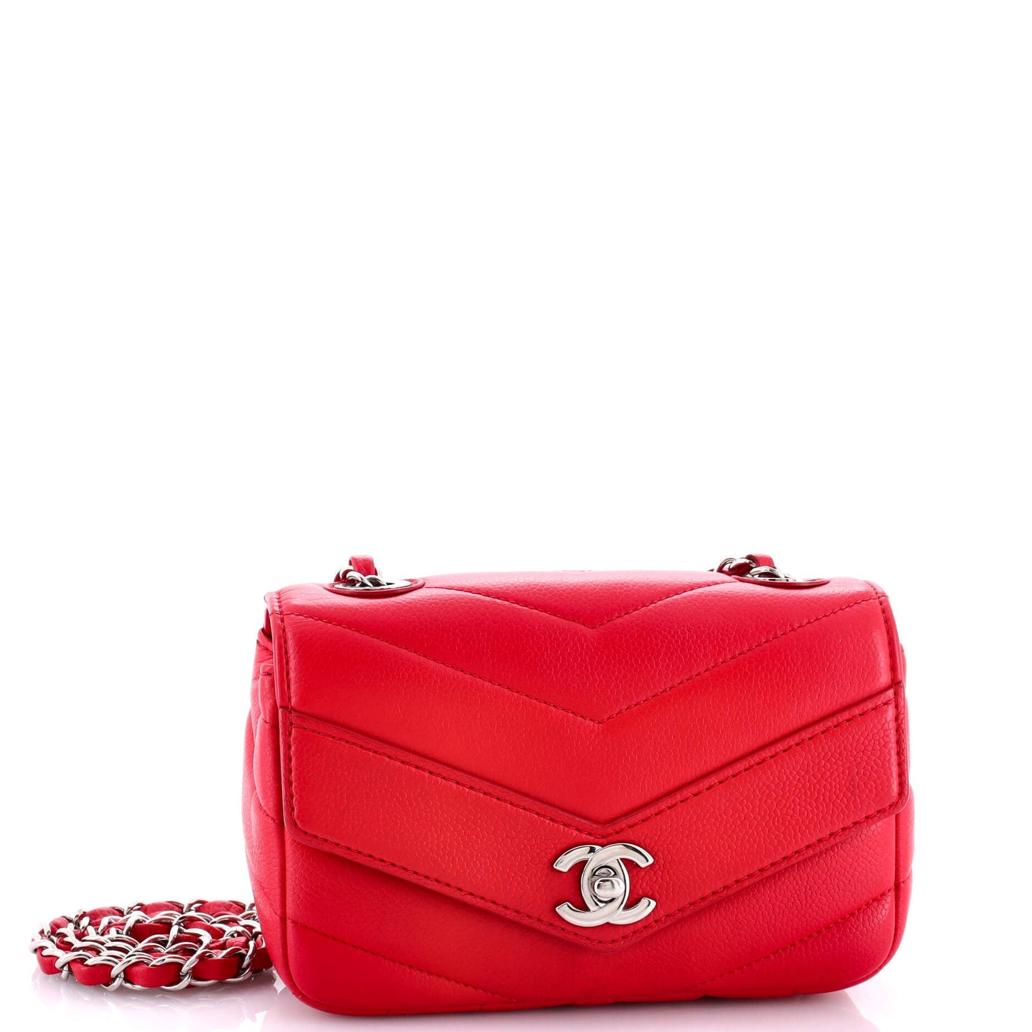 Data Center Envelope Flap Bag Chevron Caviar Mini