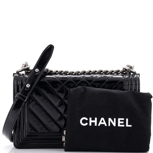 Boy Flap Bag Chevron Patent Old Medium