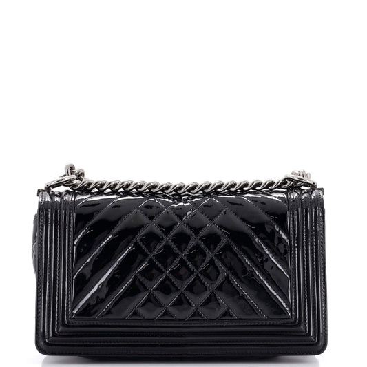 Boy Flap Bag Chevron Patent Old Medium