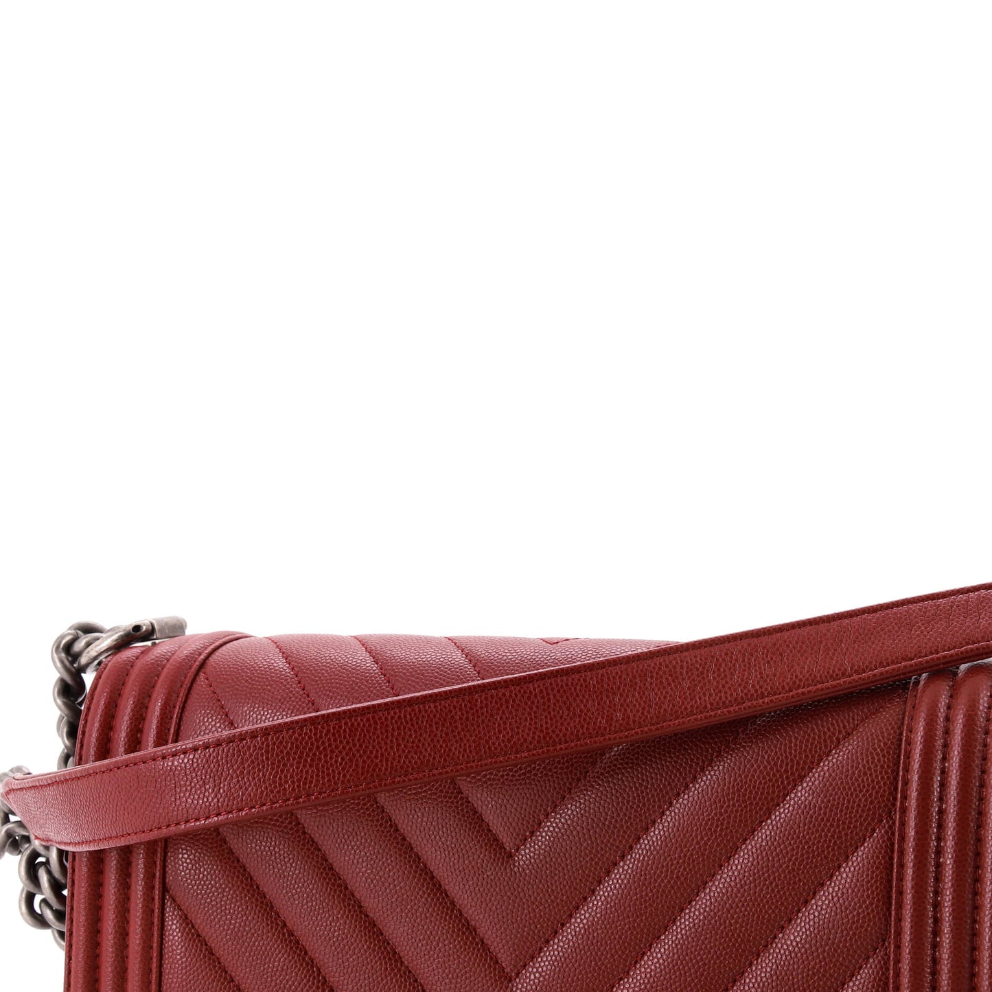 Boy Flap Bag Chevron Caviar Old Medium