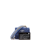 19 Flap Coin Purse With Chain Quilted Denim