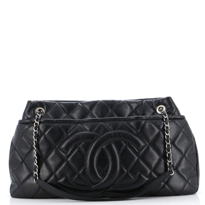 Timeless CC Soft Tote Quilted Caviar Large