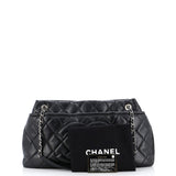 Timeless CC Soft Tote Quilted Caviar Large