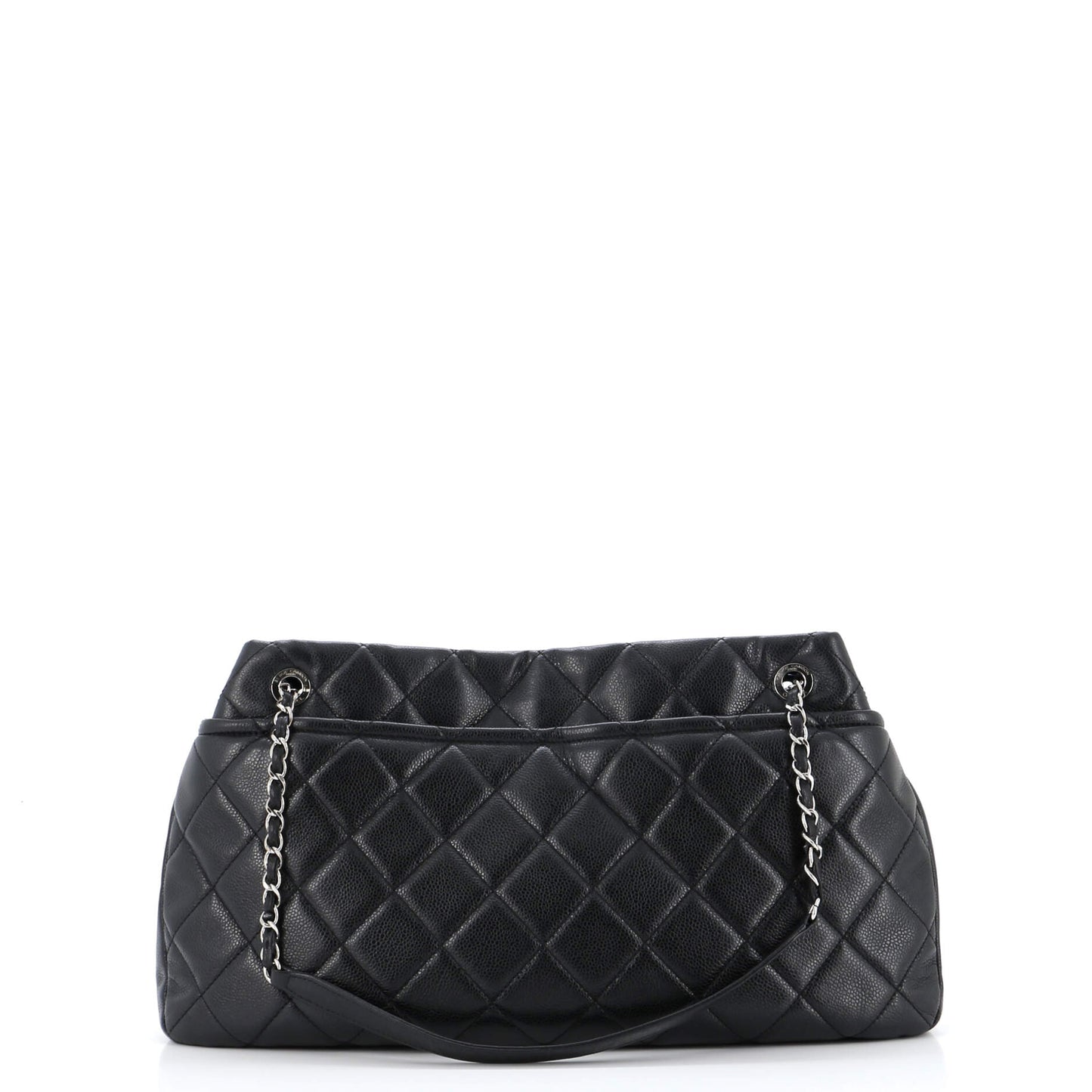 Timeless CC Soft Tote Quilted Caviar Large