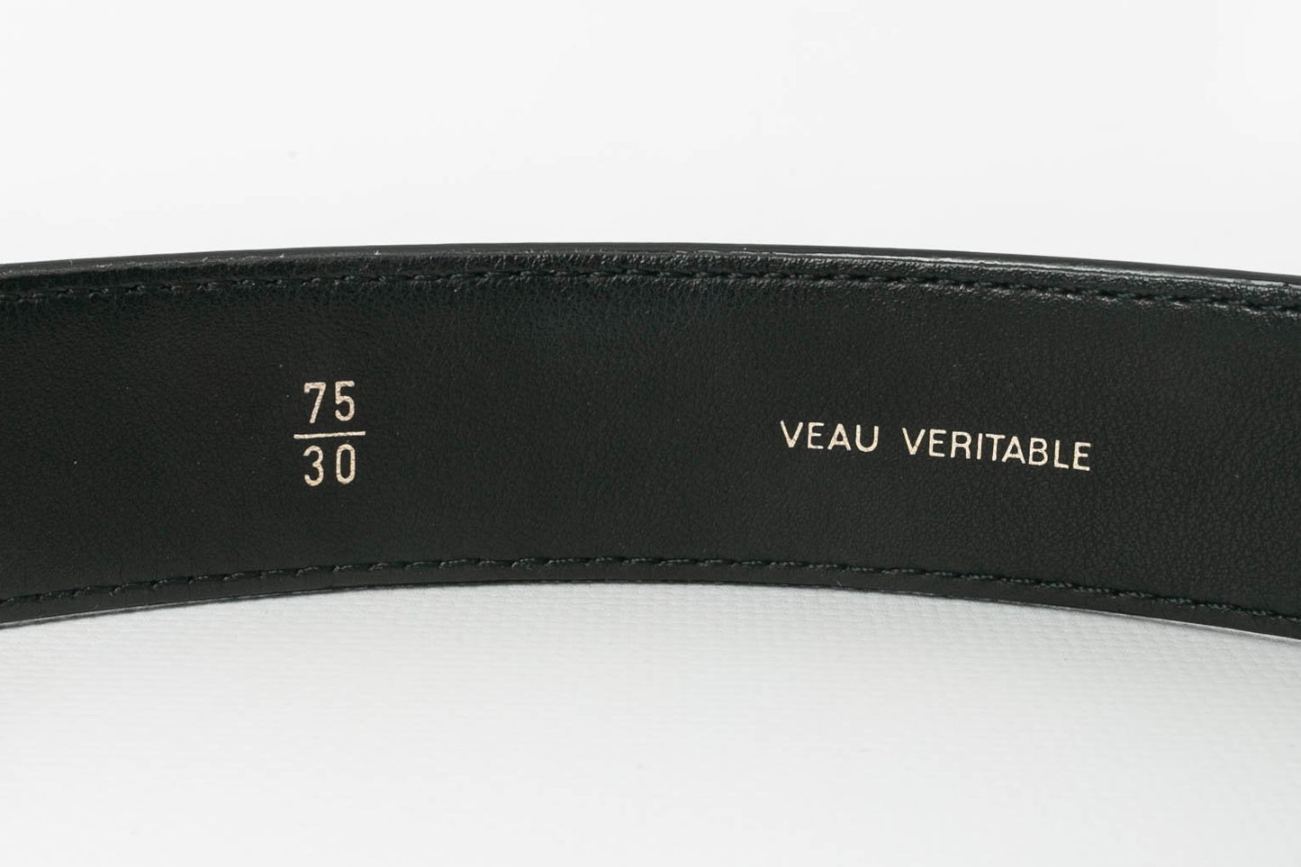Ceinture en cuir noir Chanel