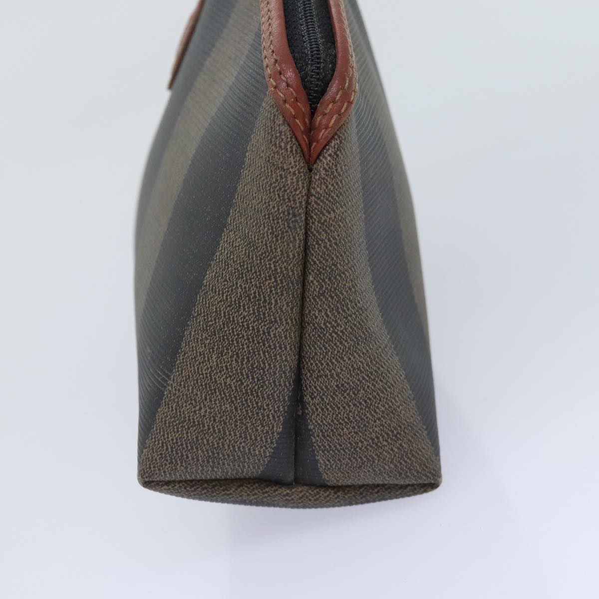Fendi Pequin  Canvas Clutch Bag