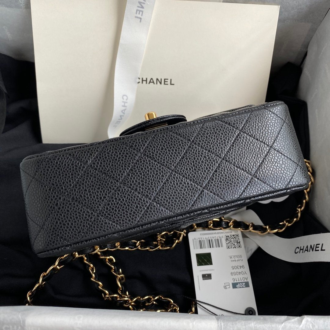 CHL - Mini Classic Handbag Black For Women 6.7in/17cm