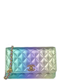 Chanel '24C Metallic Ombre Leather Wallet On Chain