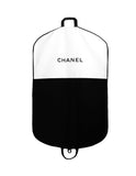 Chanel Black and White Canvas Garment Bag
