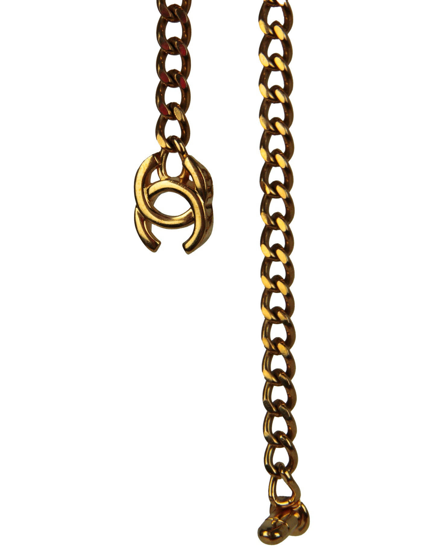 Chanel '90s   Goldtone CC Twistlock 22" Necklace